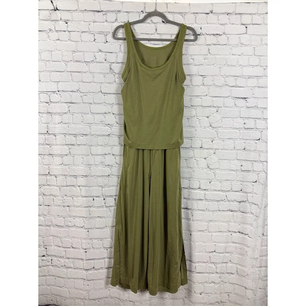 Lululemon Tank Top Jumpsuit In Bronze Green Women Size 4 Athleisure Loungewear